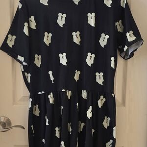 Black Dress with Ghost Print